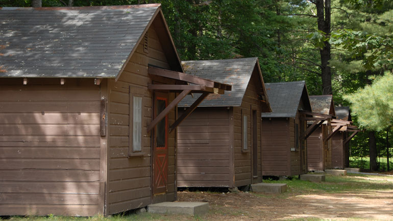 Summer camp cabins
