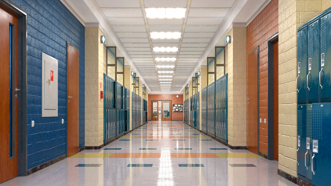 k-12 school hallway