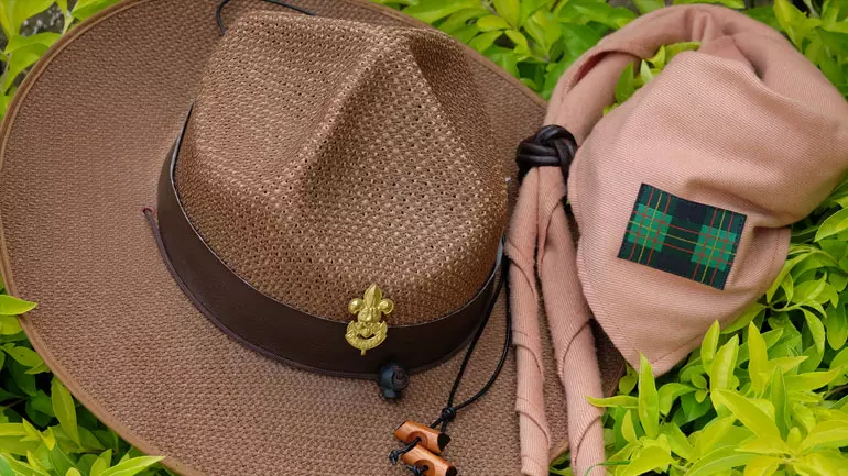Boy Scout hat and handkerchief